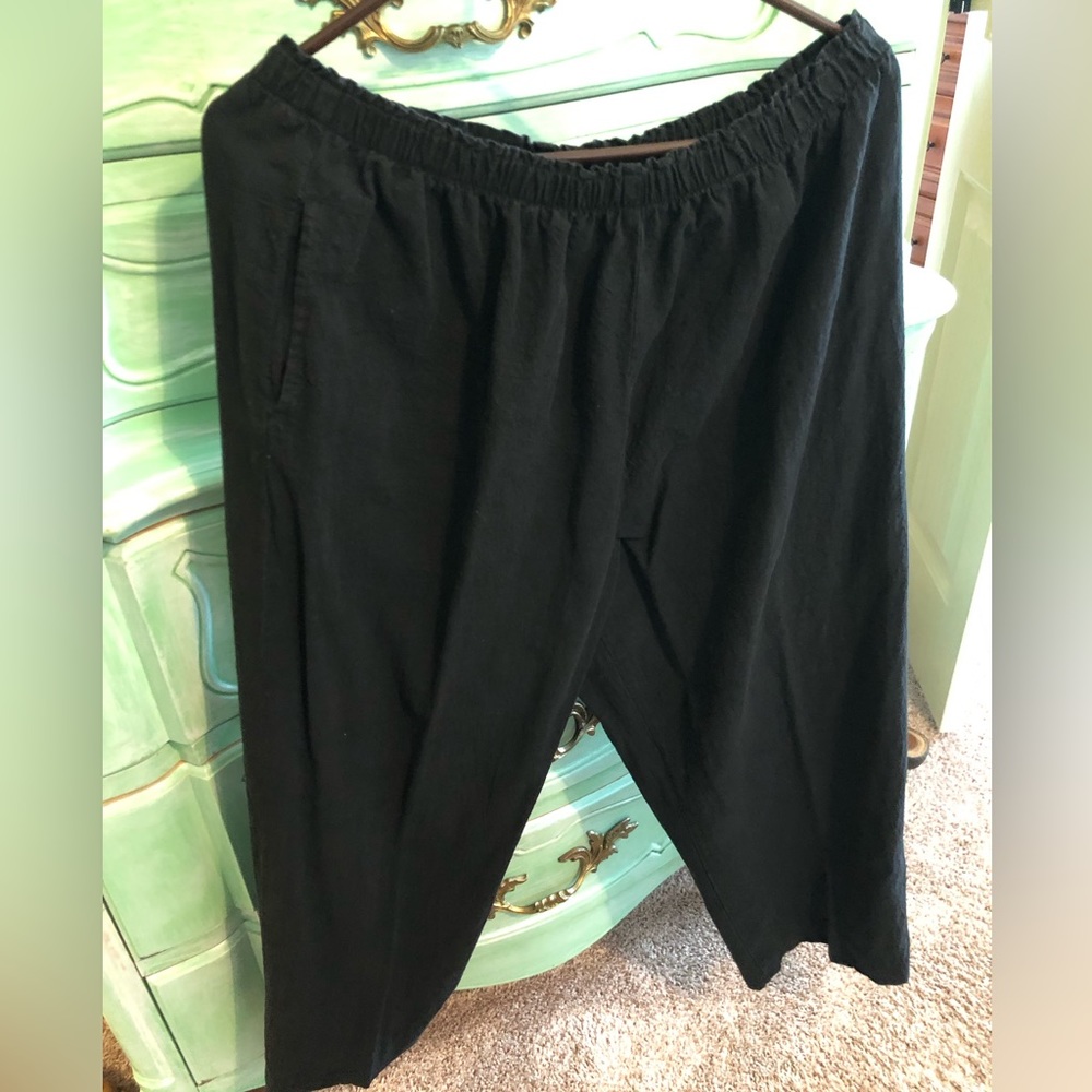 Black cotton pants